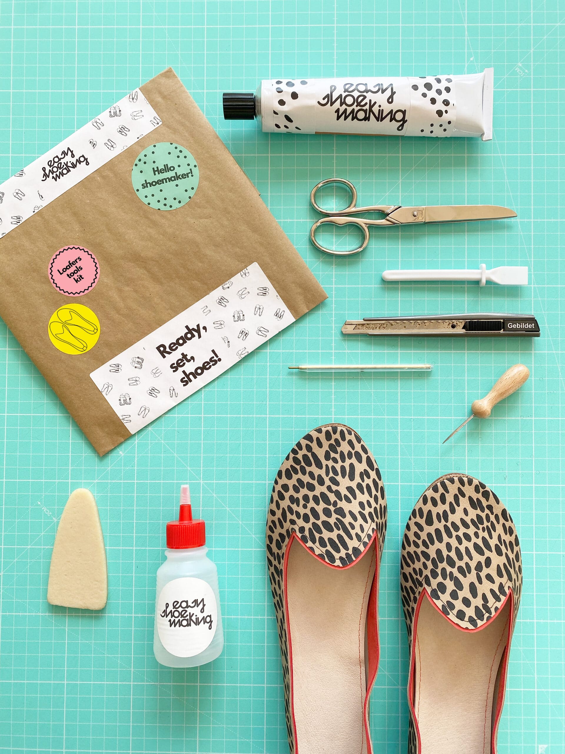 Tools kit to make your own DIY LOAFERS shoes