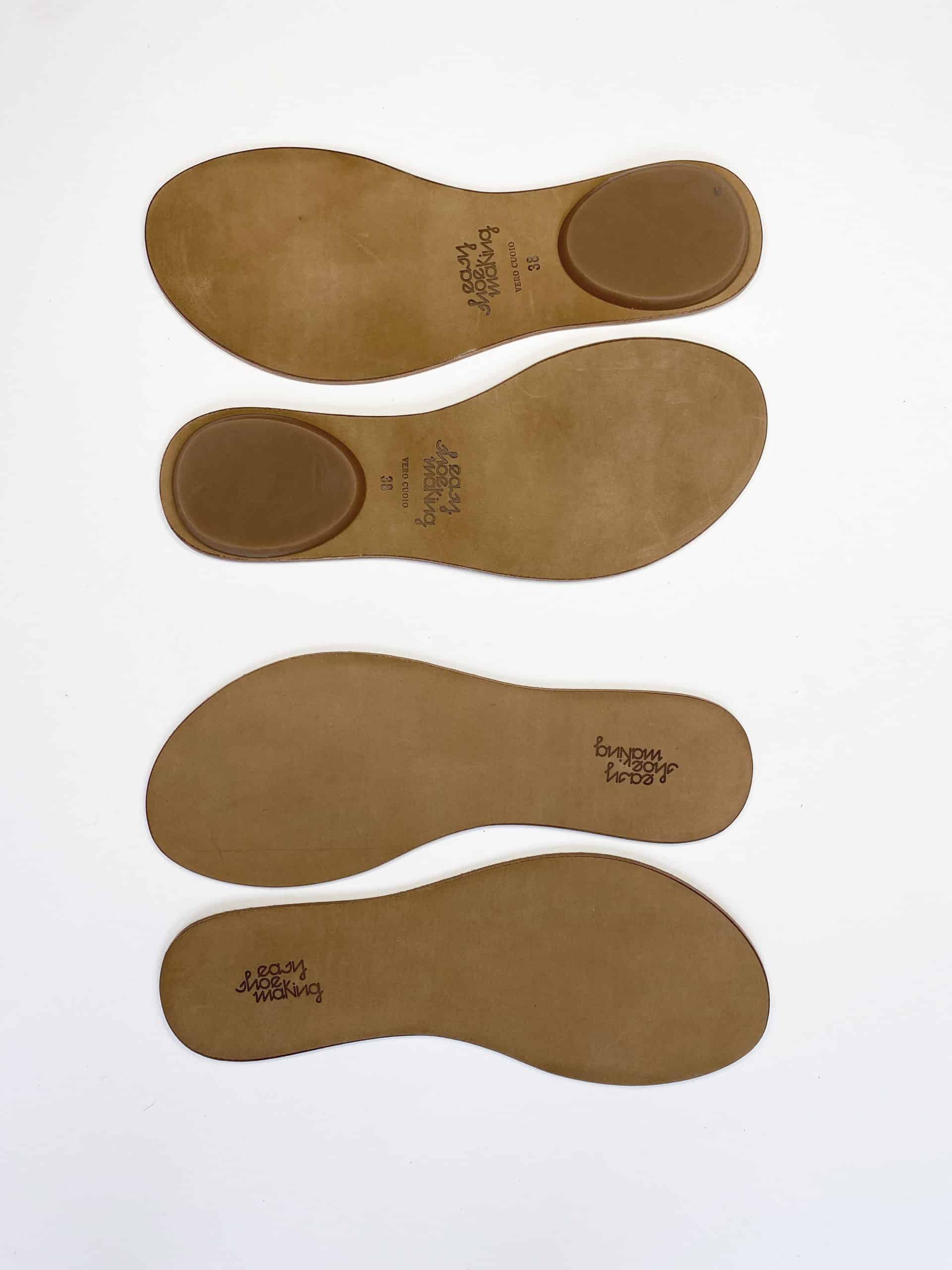 Shoes outsoles in geniune italian leather for DIY shoemaking projects